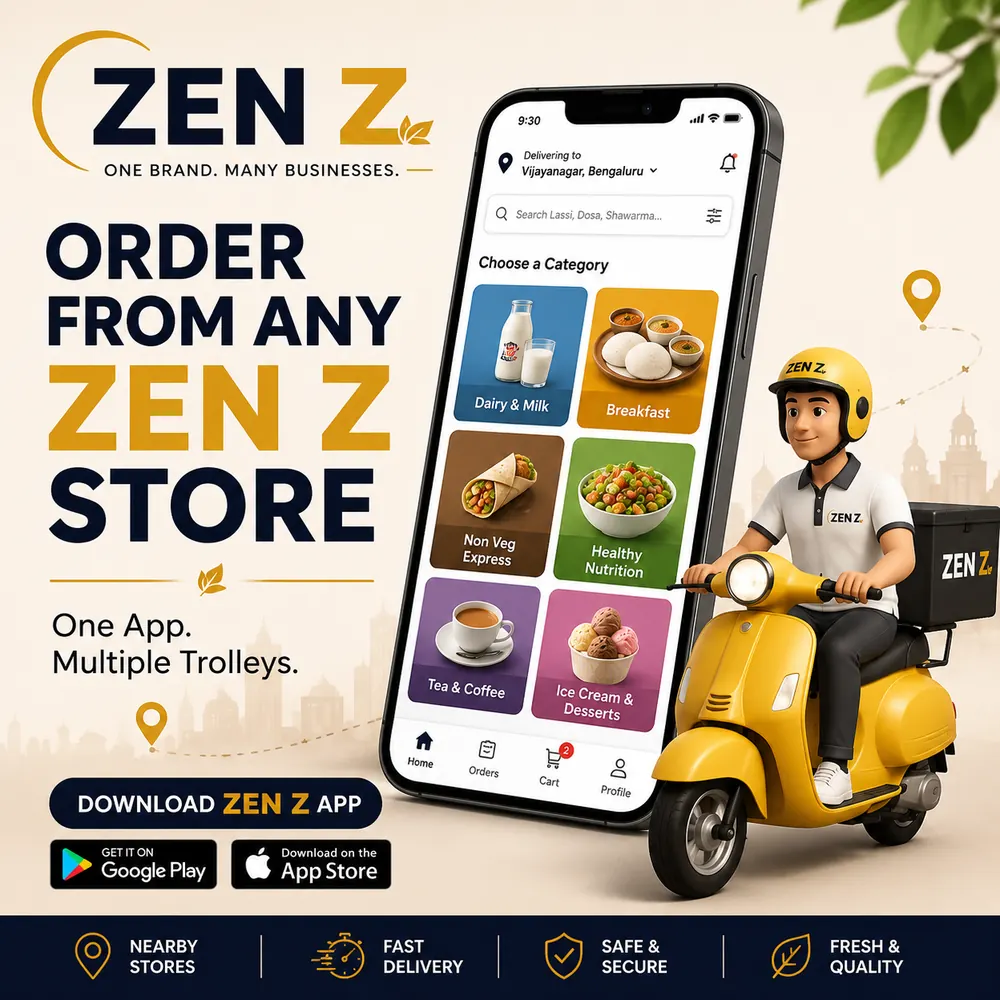ZEN Z delivery app — one app, multiple trolleys