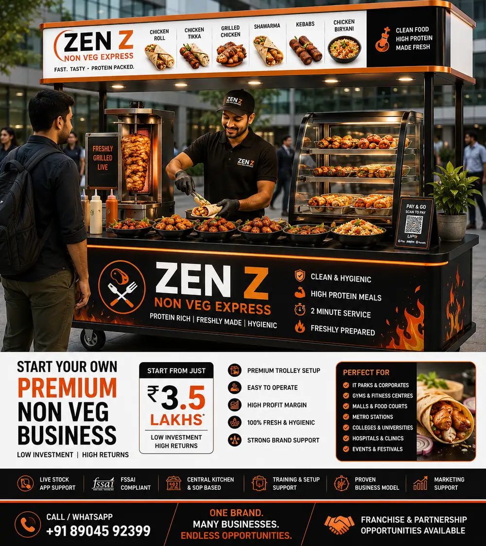 ZEN Z Non-Veg Express trolley business from ₹3.5 Lakhs