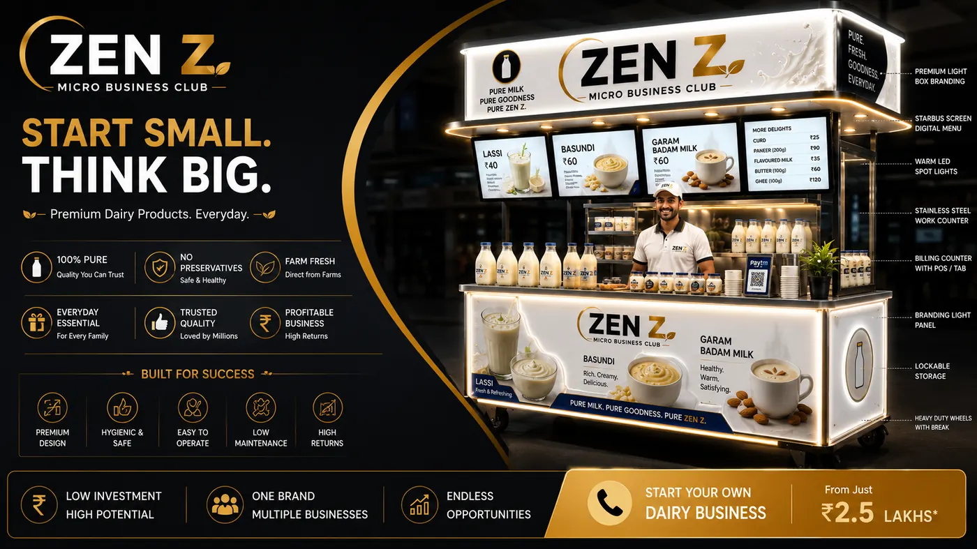 ZEN Z start small think big — premium dairy trolley setup